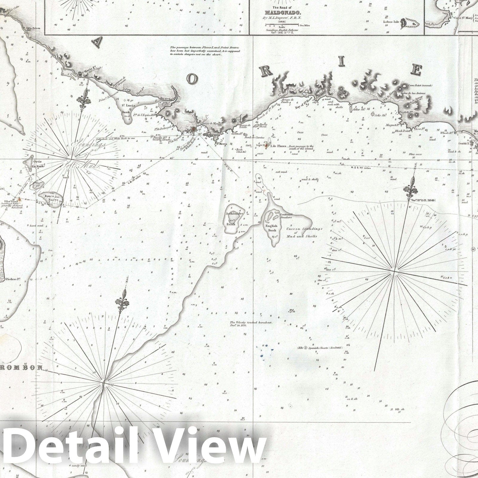 Historic Map : Nautical Chart The Rio de la Plata "Buenos Aires", Imray Blueback, 1856, Vintage Wall Art