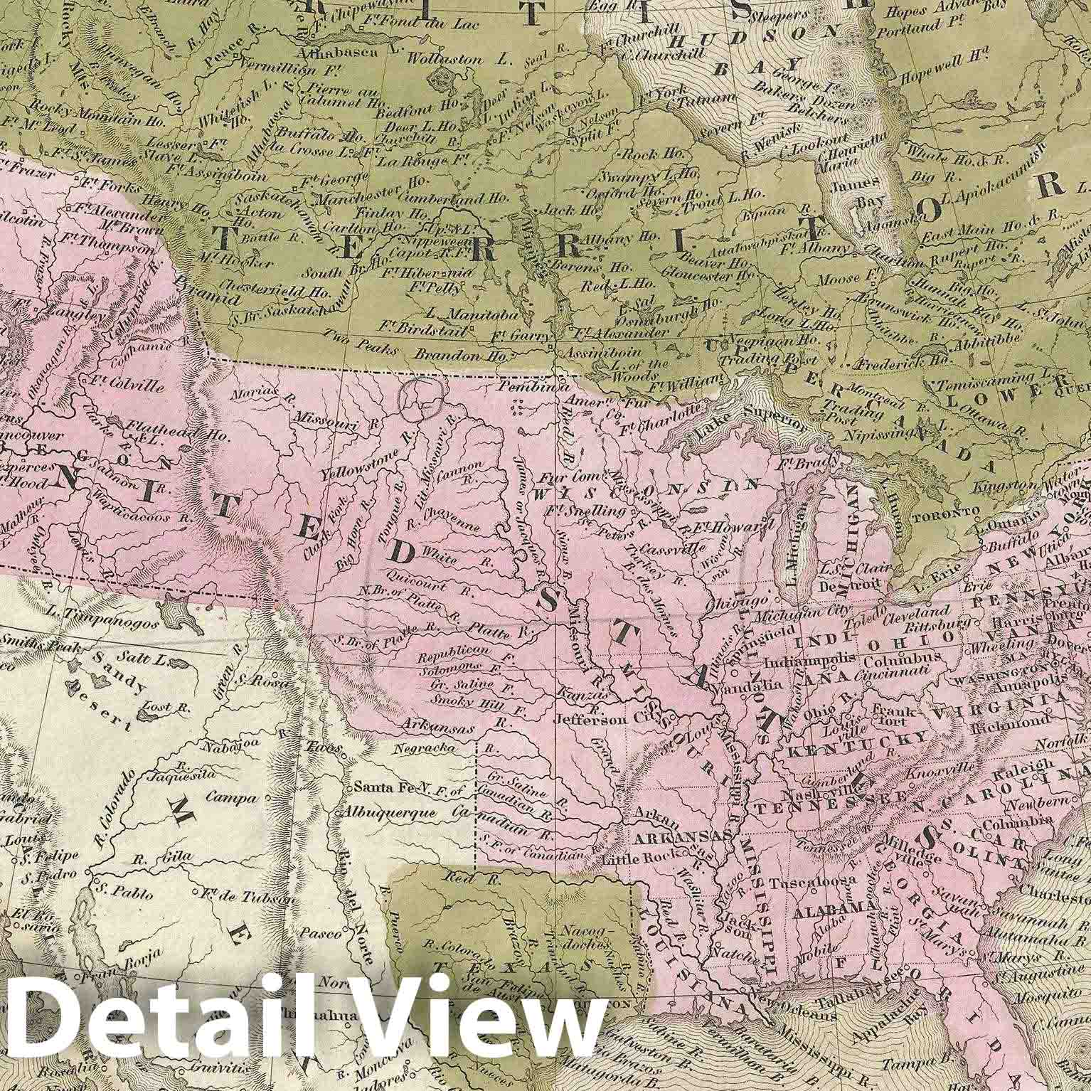 Historic Map : North America w/ Republic of Texas, BraArtd, 1841, Vintage Wall Art