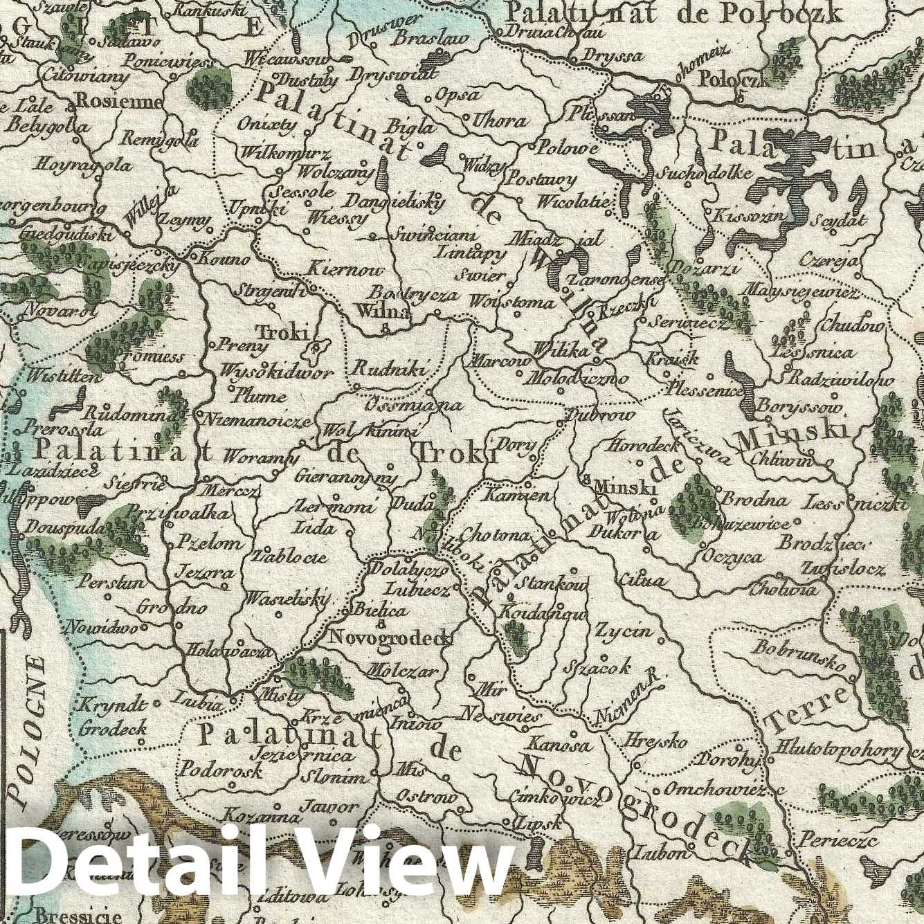 Historic Map : Lithuania, Vaugondy, 1749, Vintage Wall Art
