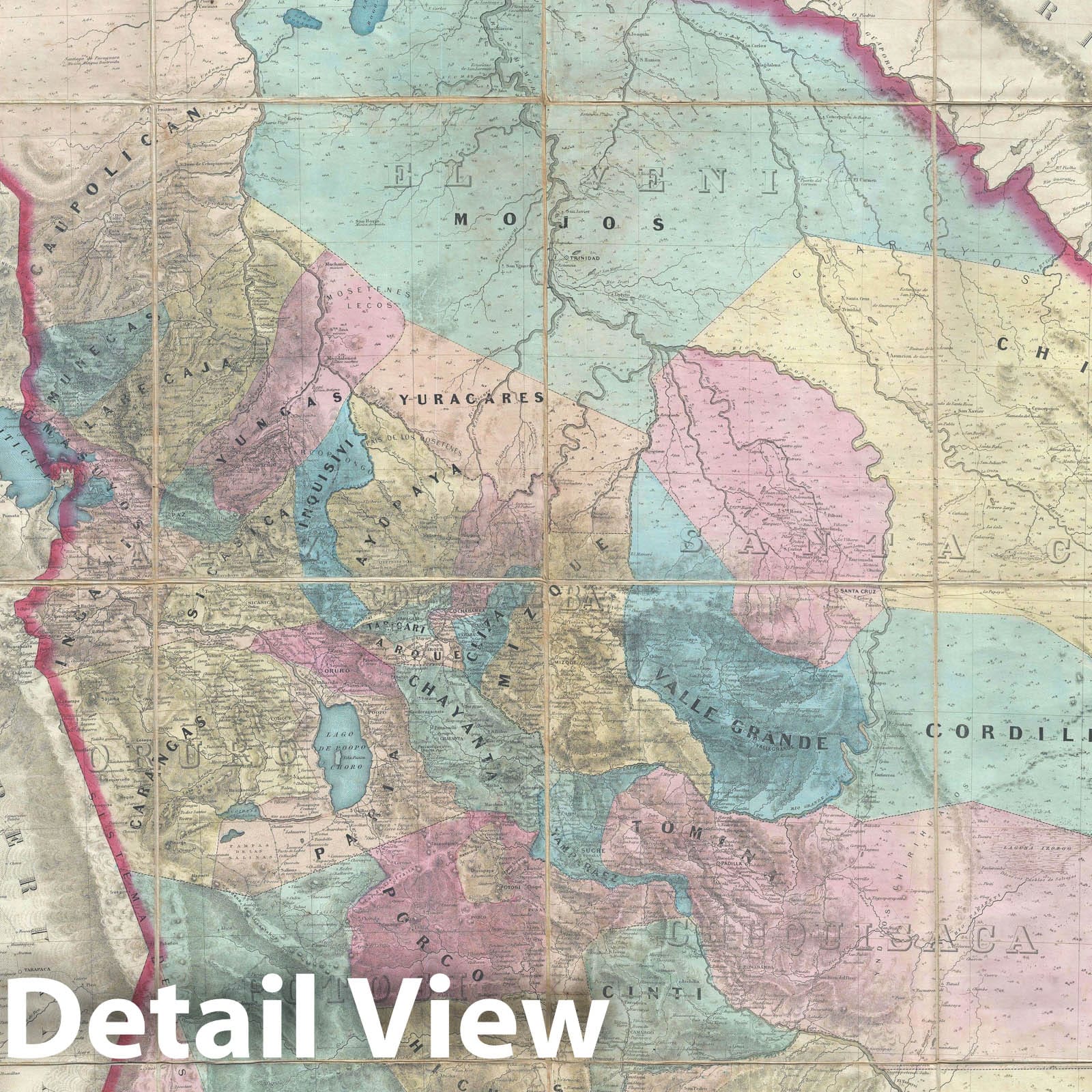 Historic Map : Bolivia - a seminal map!, Colton - Ondarza, 1859, Vintage Wall Art