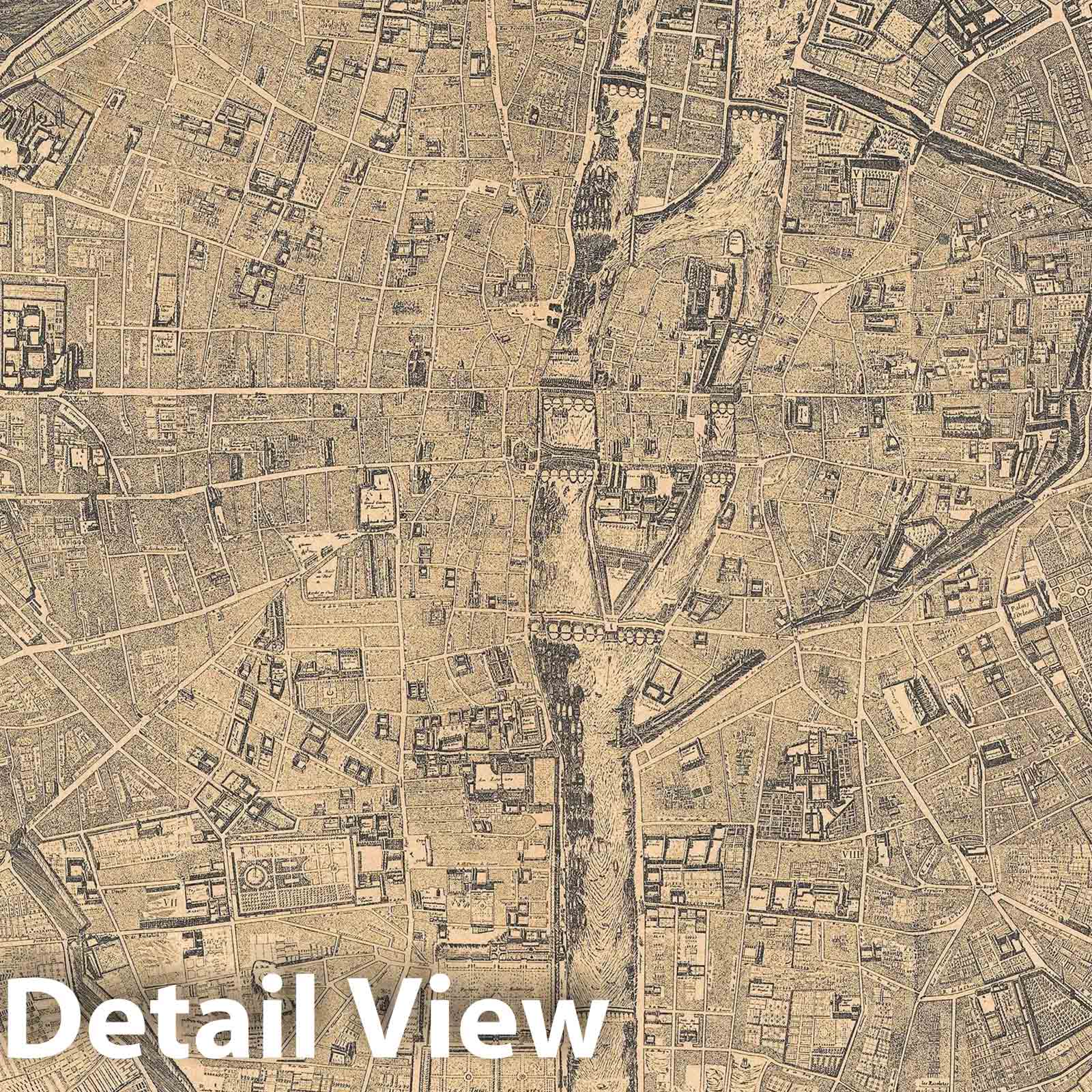 Historic Map : Paris, France 