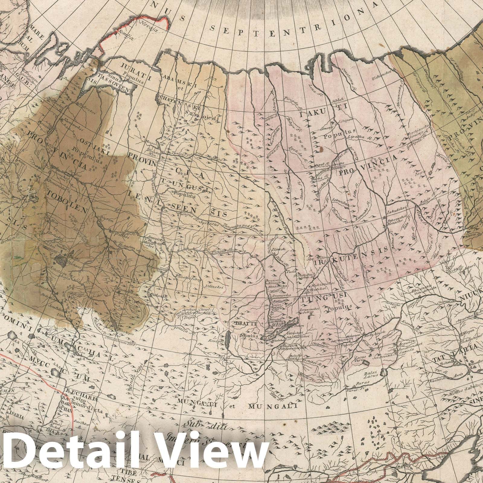 Historic Map : The Russian Empire, Kirilov, 1734, Vintage Wall Art