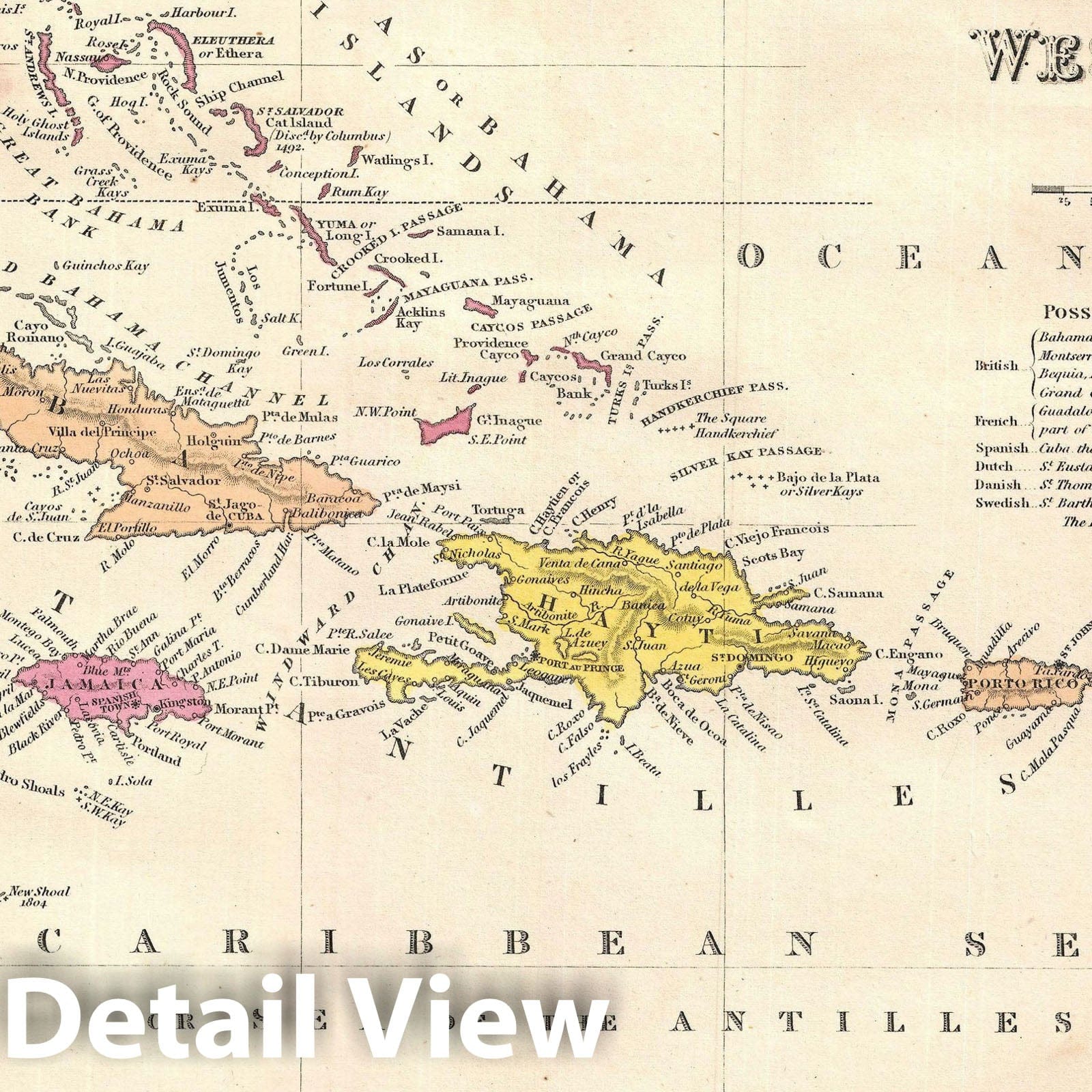 Historic Map : The West Indies 