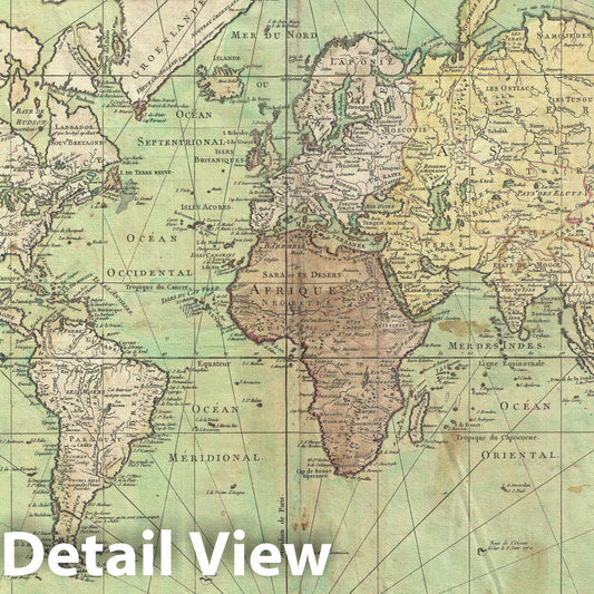 Historic Map : Nautical Chart The World, Bellin, 1778, Vintage Wall Art