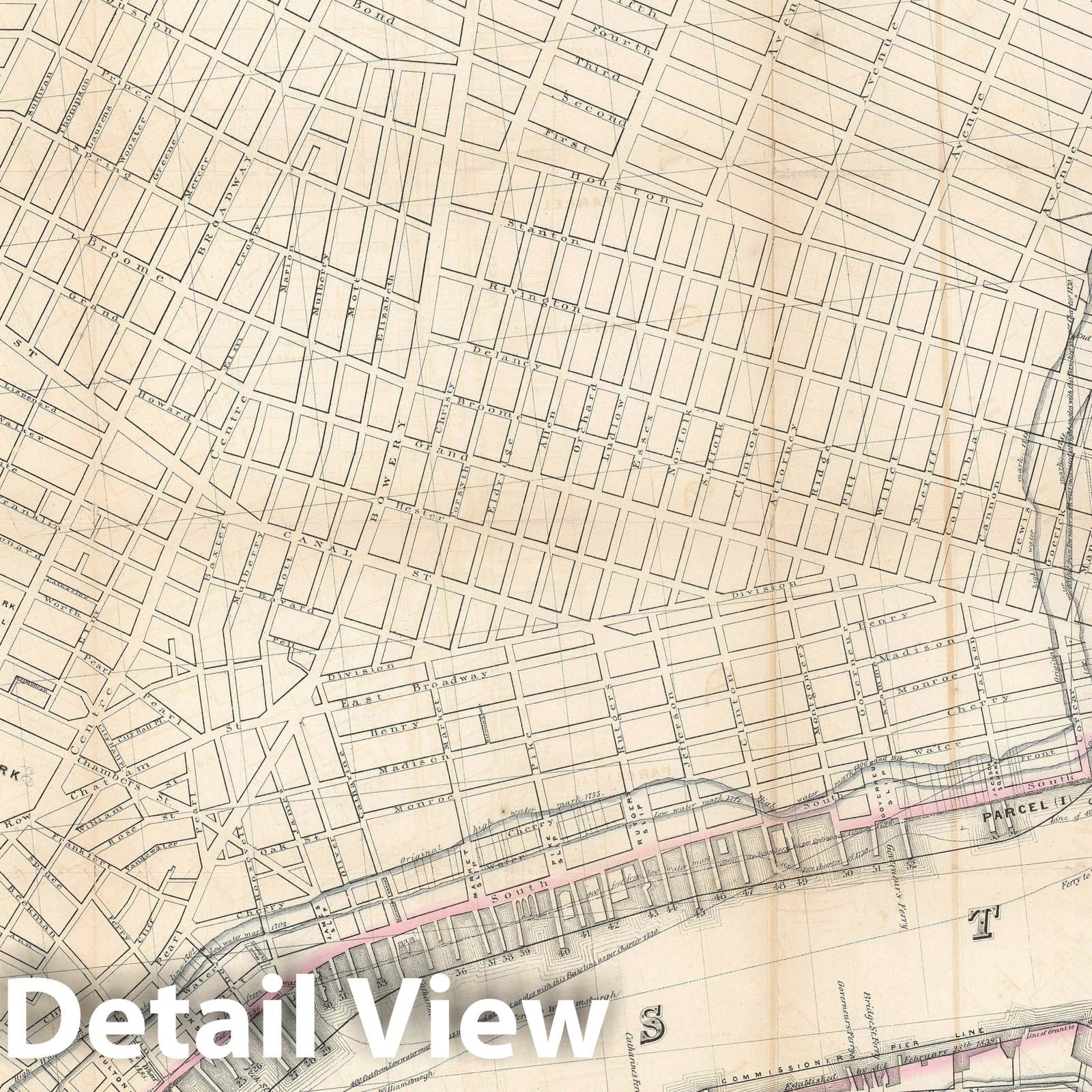 Historic Map : S. Manhattan, New York City "City / State Land Dispute", Childs, 1862, Vintage Wall Art