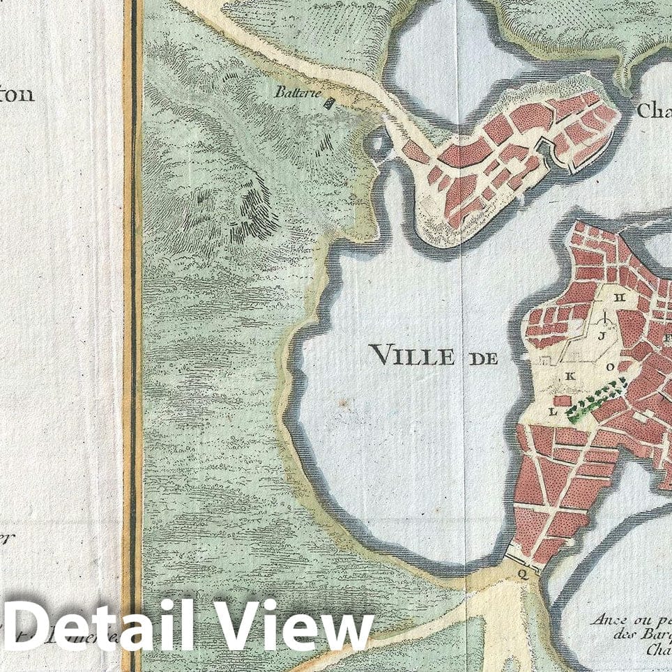 Historic Map : Boston, Massachusetts, Bellin, 1756 v2, Vintage Wall Art