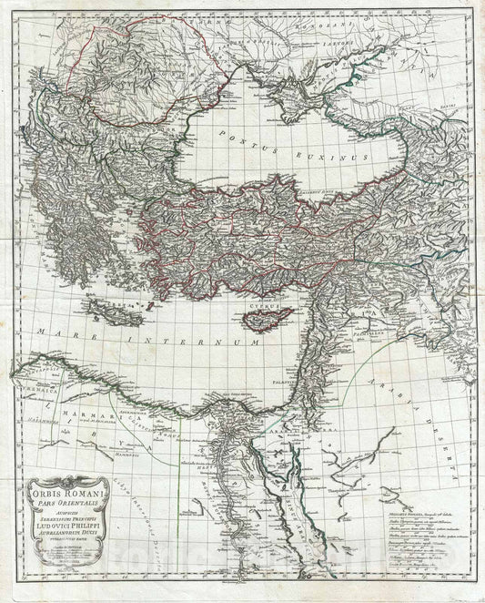 Historic Map : The Eastern Roman Empire, d'Anville, 1782, Vintage Wall Art