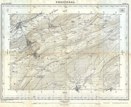 Historic Map : Chasseral, Switzerland, Seigfried Atlas, 1924, Vintage Wall Art