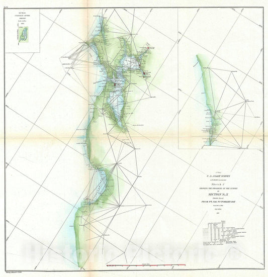 Historic Map : San Francisco Bay and Vicinity, U.S. Coast Survey, 1860, Vintage Wall Art