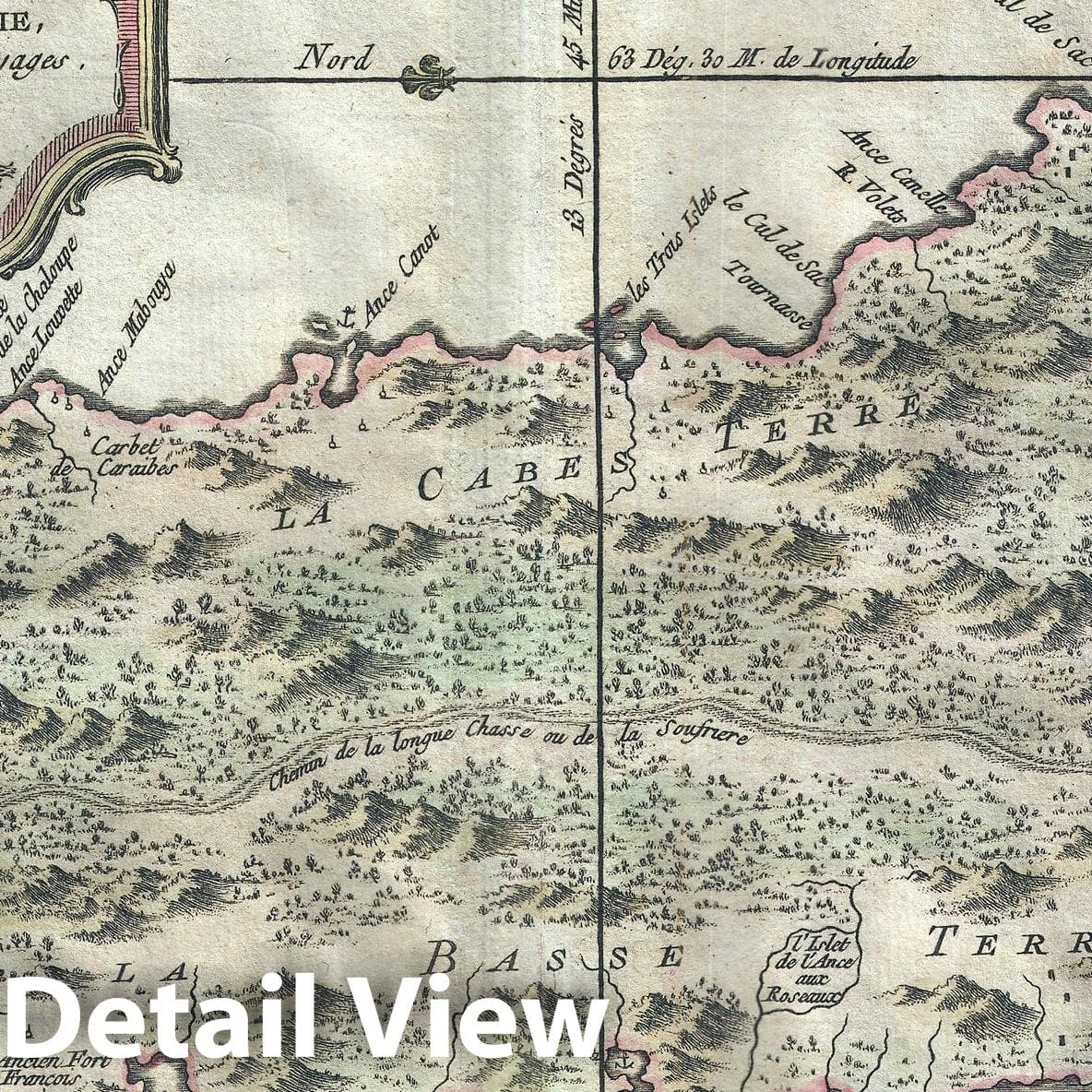 Historic Map : St. Lucia "St. Lucie", in The West Indies, Bellin, 1758, Vintage Wall Art