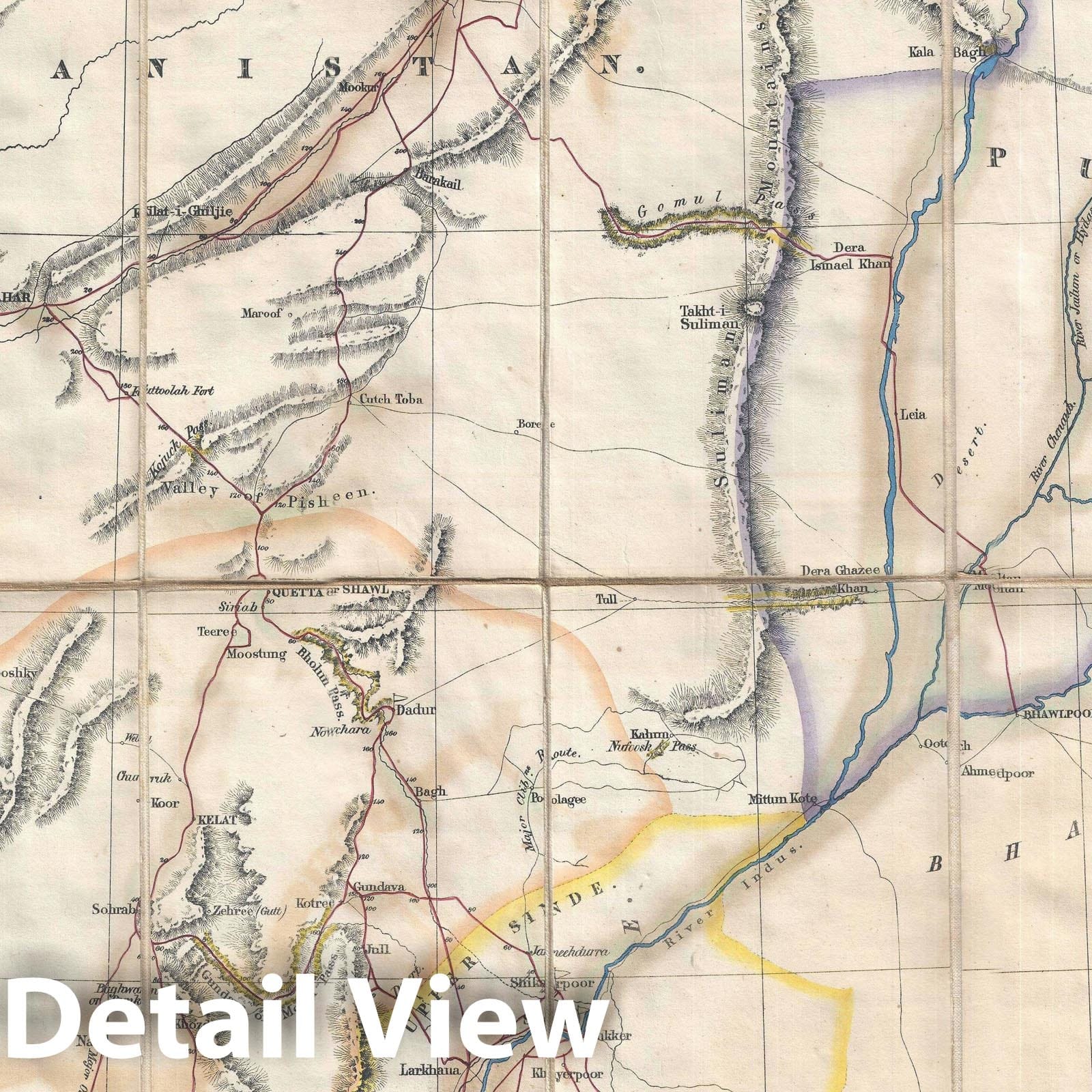 Historic Map : Afghanistan during The Great Game, Walker, 1848, Vintage Wall Art