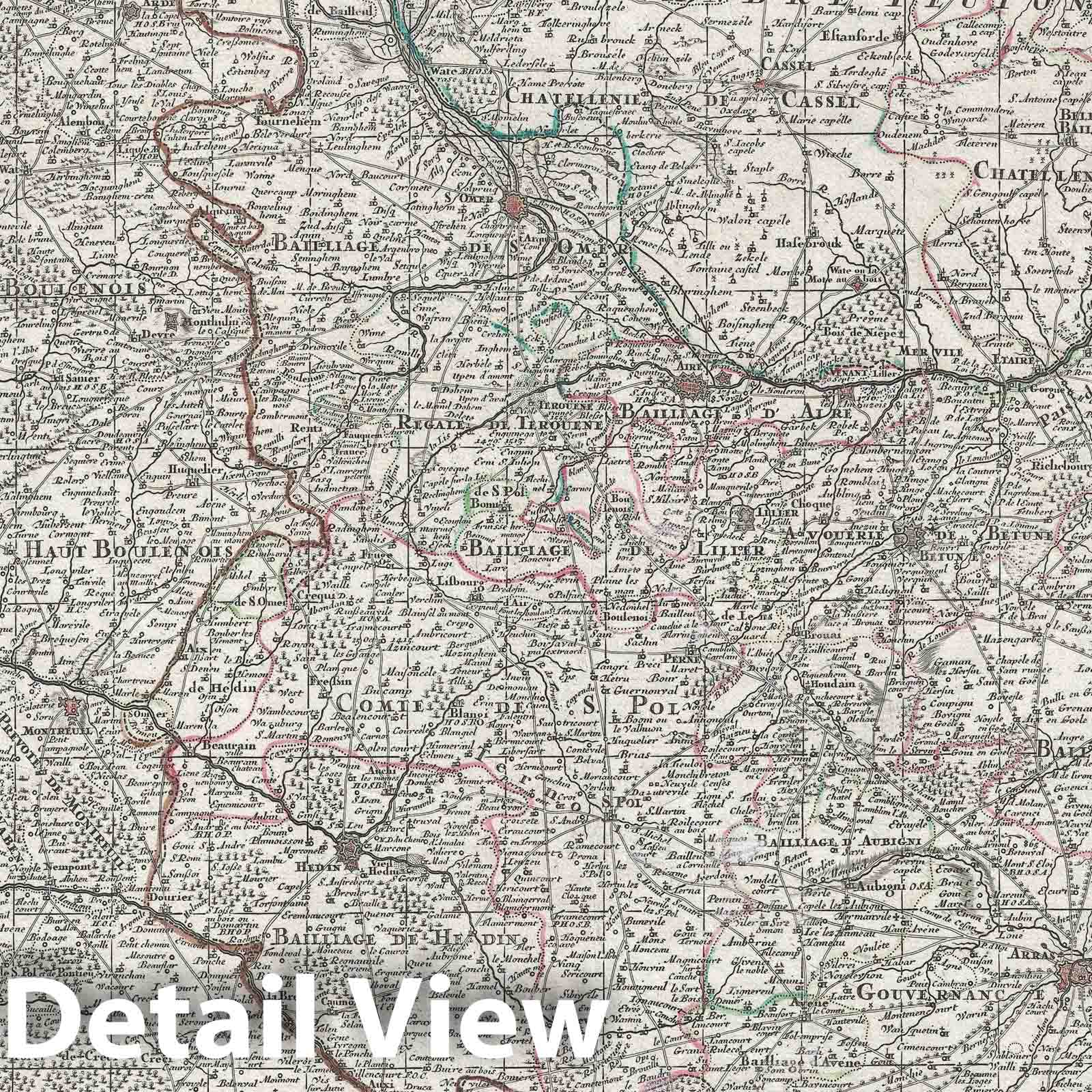 Historic Map : Artesia "Artois", France, Seutter, 1760, Vintage Wall Art