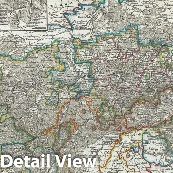 Historic Map : The Grand Duchy of Saxe-Weimar-Eisenach 