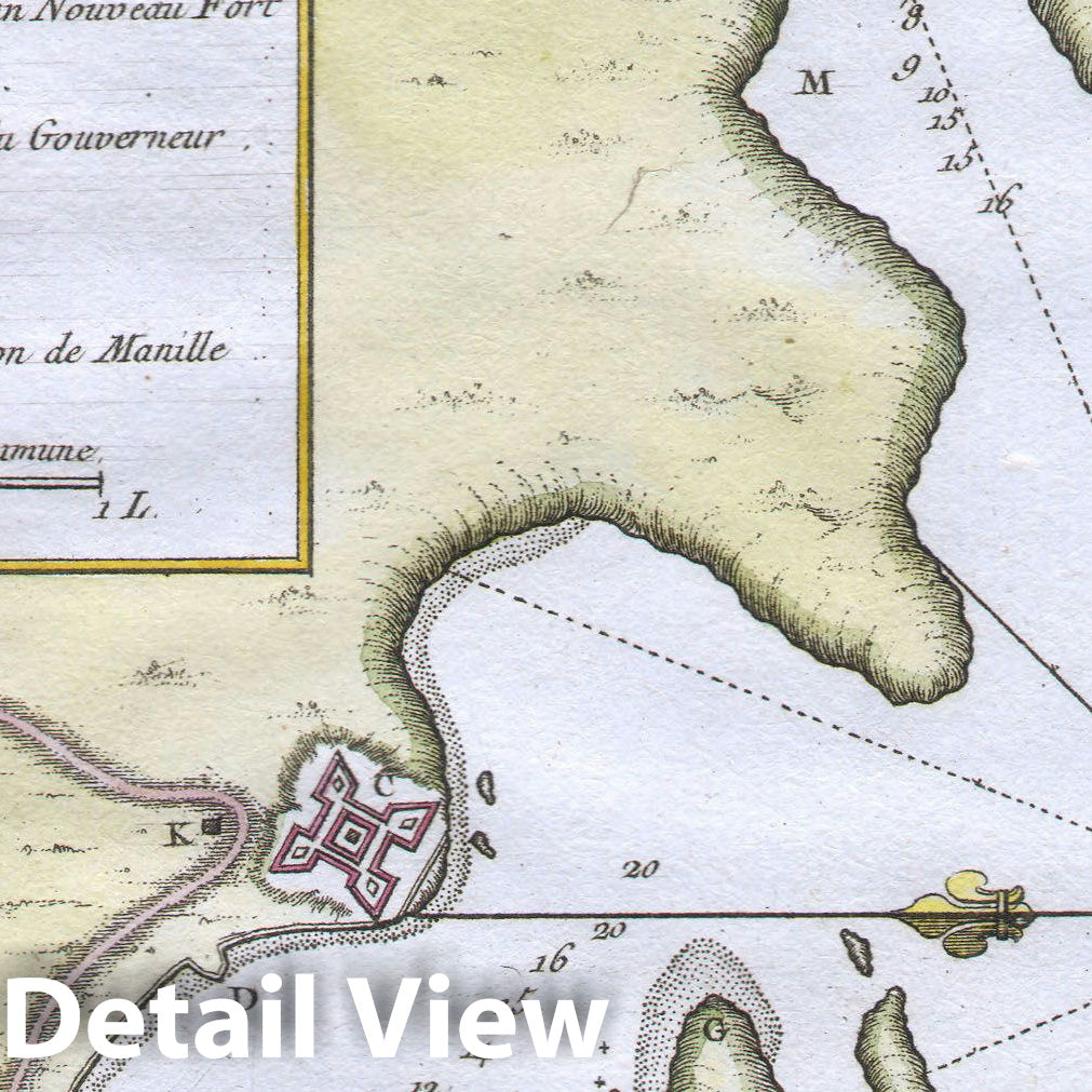 Historic Map : Acapulco, Mexico, Bellin, 1764, Vintage Wall Art