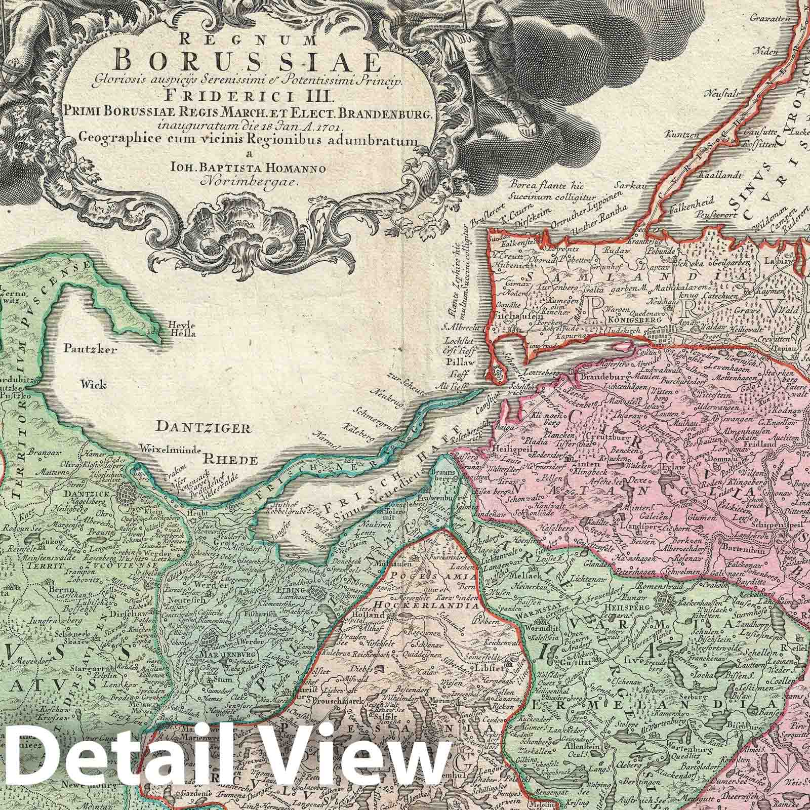 Historic Map : Northern Poland, Konigsburg 