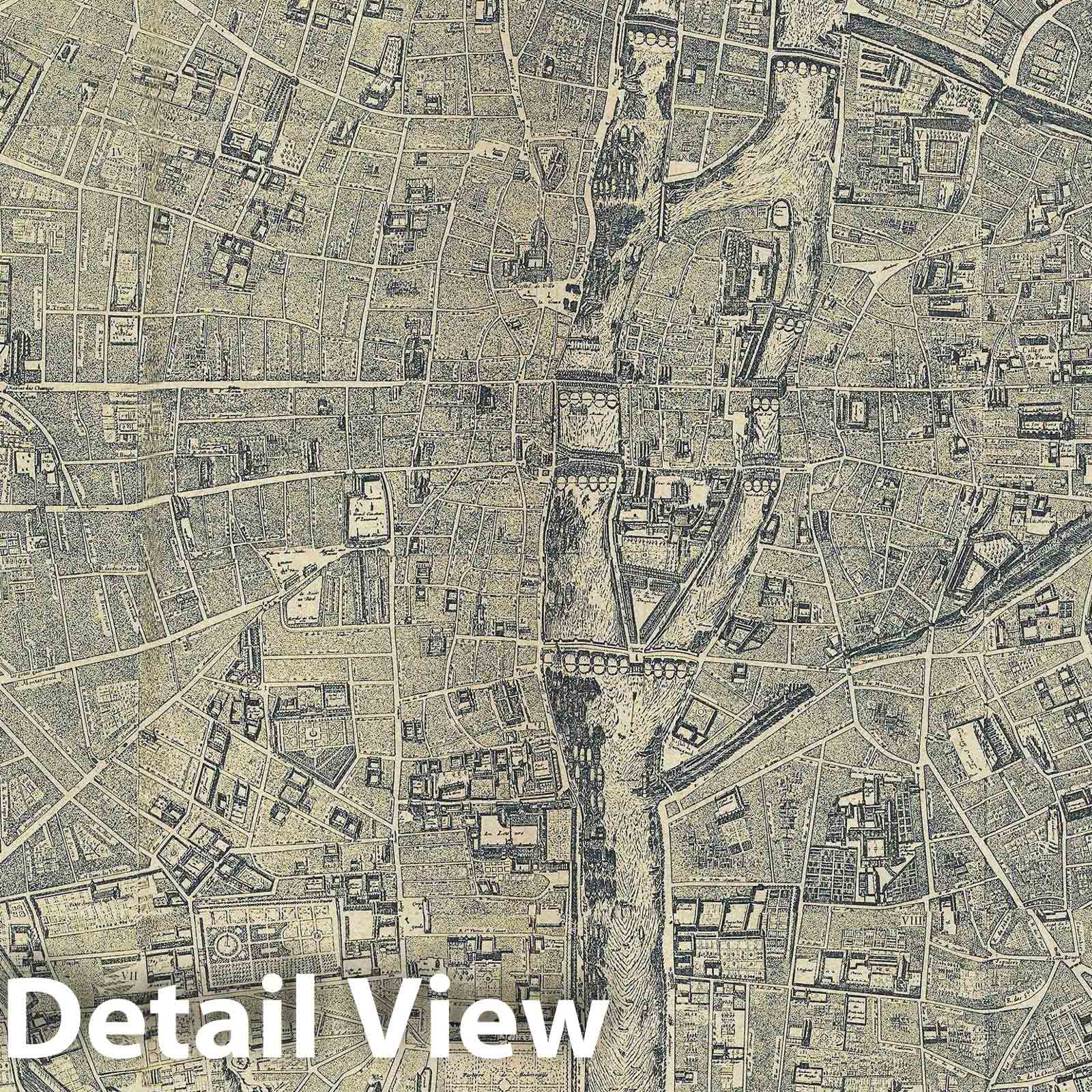 Historic Map : Paris, France 