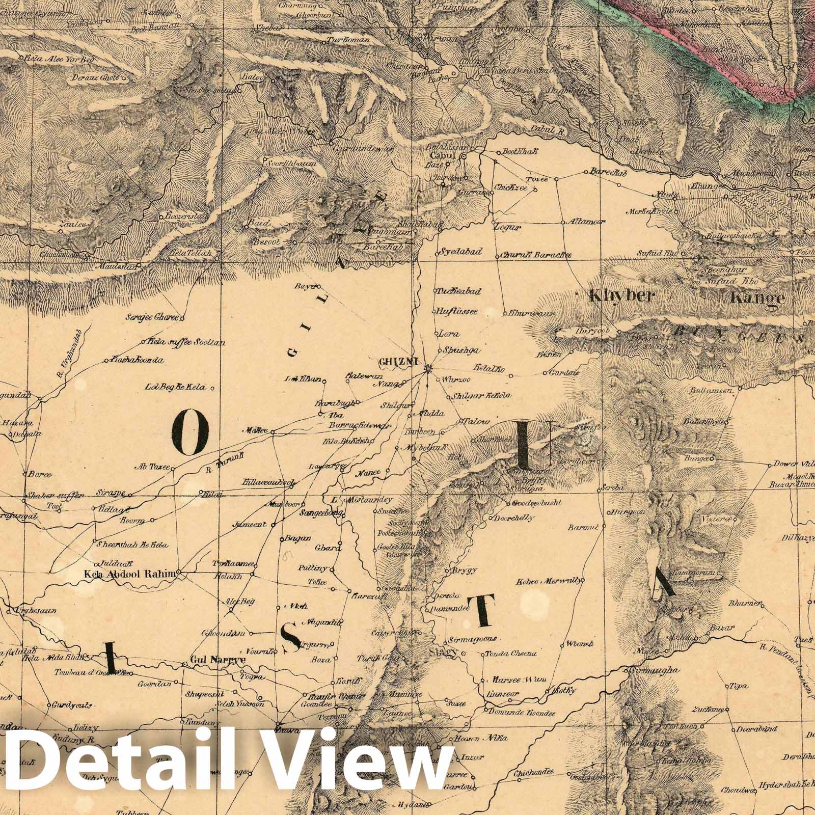 Historic Map : Afghanistan and The Hindu Kush, Vandermaelen, 1827, Vintage Wall Art