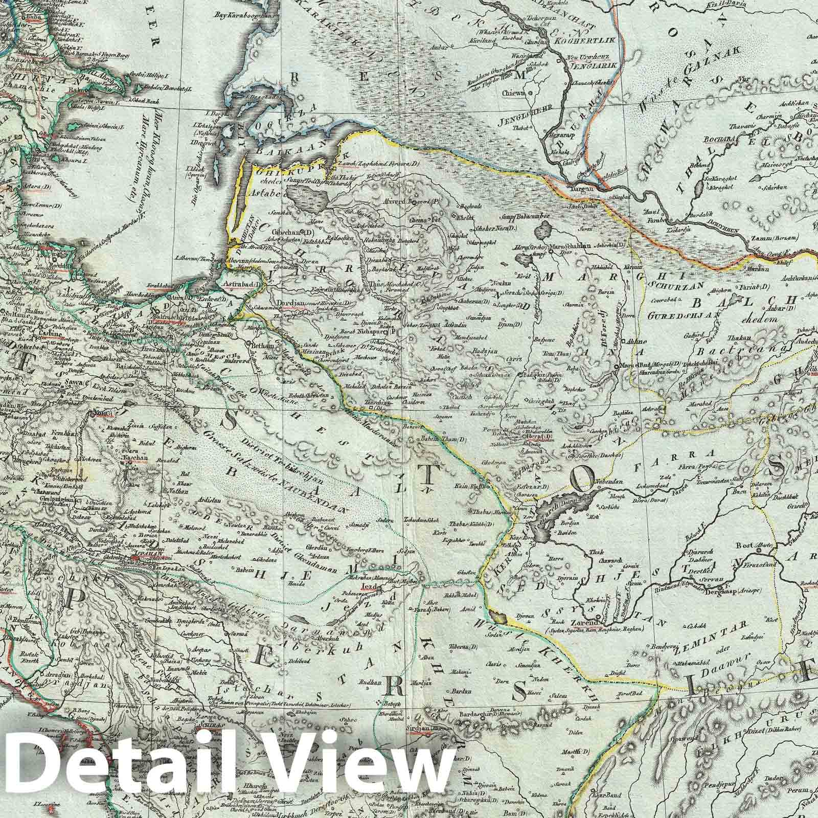 Historic Map : Persia "Iran, Iraq, Afghanistan", Reichard, 1804, Vintage Wall Art