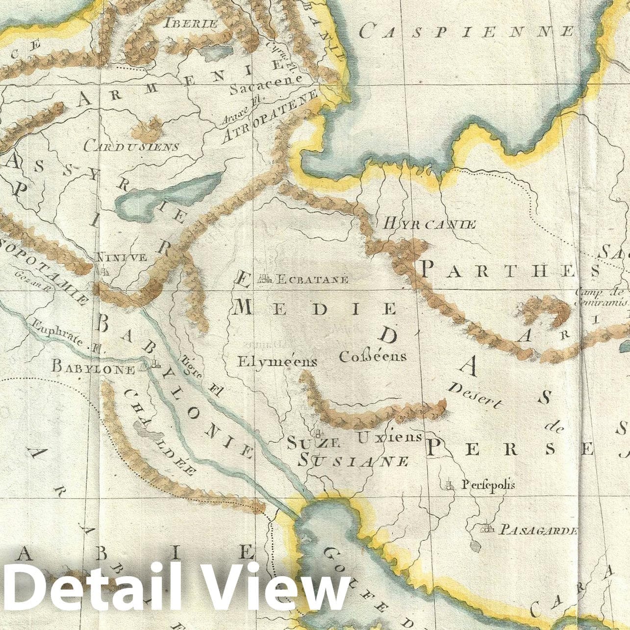 Historic Map : The Ancient Nation of Assyria "Iran, Iraq", Delisle de Sales, 1770, Vintage Wall Art