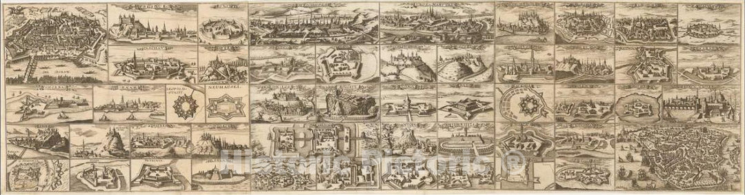 Historic Map : Stadt de Wien, Presburg, Caschau, Guntz, Neytra, Ofen und Pest, Dotis, Papa, Gros=Warttein, S. Martinsberg, Vesprin, 1688, Vintage Wall Art