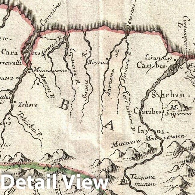Sanson Ranch Map Historic Map : Sanson Map of Guiana, Venezuela, and El Dorado, 1656, V ...