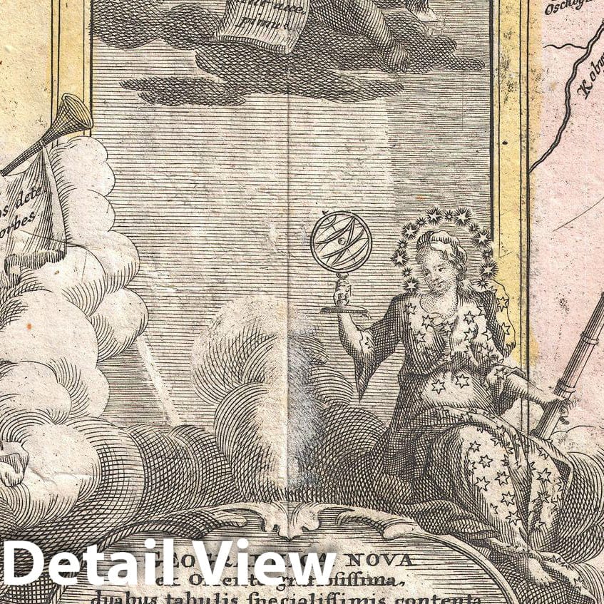 Historic Map : Homann Map of The Caspian Sea and Kamchatka (as Yedso) , 1725, Vintage Wall Art
