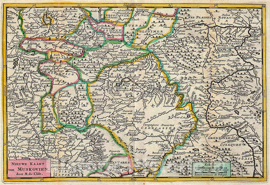 Historic Map : La Feuille Map of Russia, 1747, Vintage Wall Art