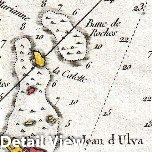 Historic Map : Bellin Map of Veracruz, Mexico , 1754, Vintage Wall Art