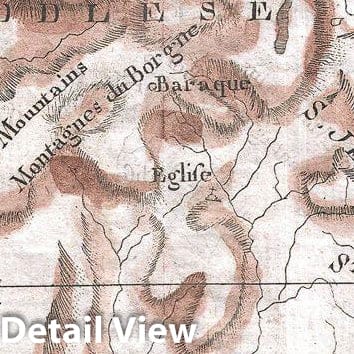 Historic Map : Raynal and Bonne Map of Jamaica, West Indies, 1780, Vintage Wall Art