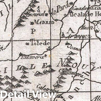 Historic Map : Raynal and Bonne Map of Spain and Portugal, 1780, Vintage Wall Art