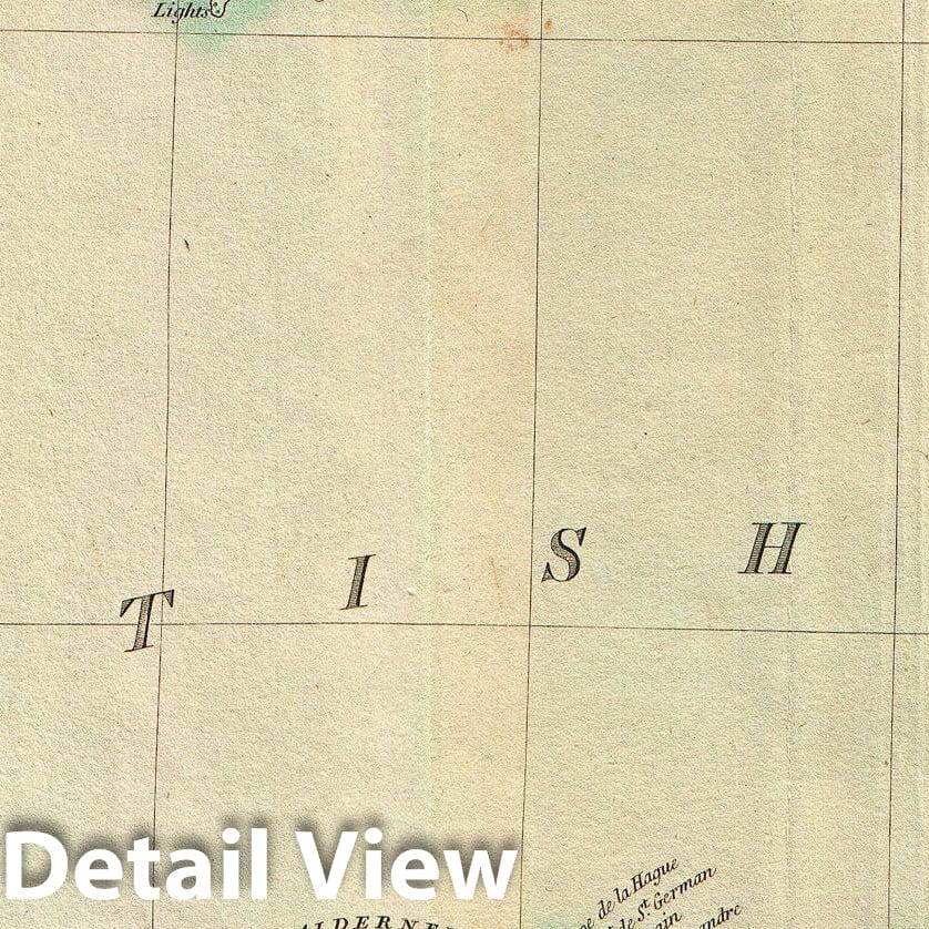 Historic Map : Thomson Map of The English Channel , 1814, Vintage Wall Art