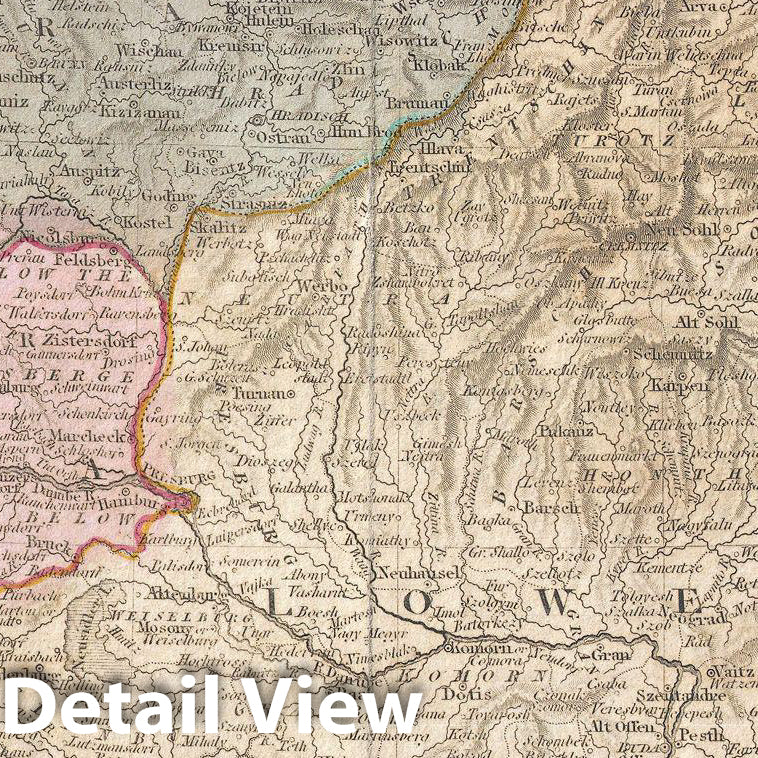 Historic Map : Pinkerton Map of The Austrian Empire, 1818, Vintage Wall Art