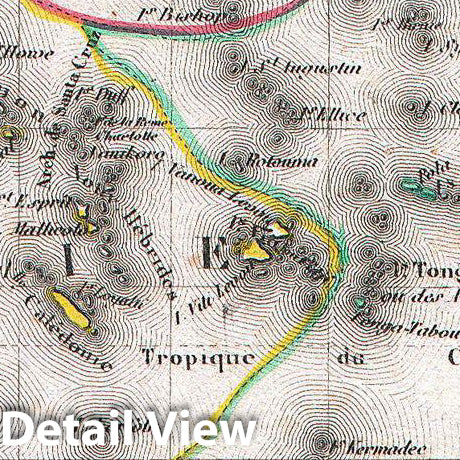 Historic Map : Bocage Map of Australia and Polynesia, 1852, Vintage Wall Art