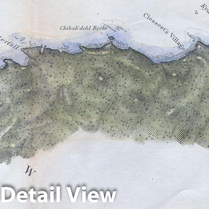 Historic Map : U.S.C.S. Chart or Map of Cape Flattery and NeeAH Harbor, Washington , 1853, Vintage Wall Art