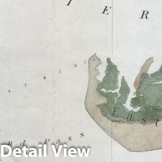 Historic Map : U.S.C.S. Map of Timbalier Bay, Louisiana, 1853, Vintage Wall Art