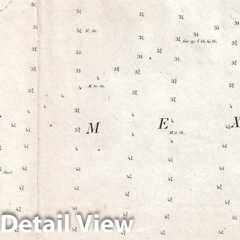 Historic Map : U.S. Coast Survey Map of Ship Island Shoal, Louisiana , 1853, Vintage Wall Art