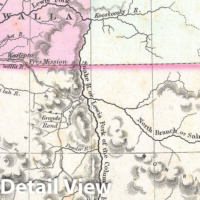 Historic Map : Colton Map of Washington and Oregon , 1855, Vintage Wall Art