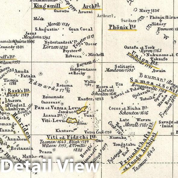 Historic Map : Spruner Map of Australia and Polynesia with an Overview of Discoveries and Colonization , 1855, Vintage Wall Art