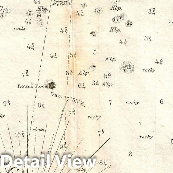 Historic Map : U.S. Coast Survey Map or Nautical Chart of Crescent City, California, 1859, Vintage Wall Art