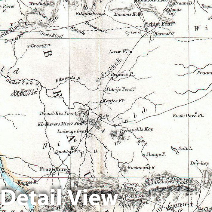 Historic Map : Blackie Map of The Cape of Good Hope, 1860, Vintage Wall Art