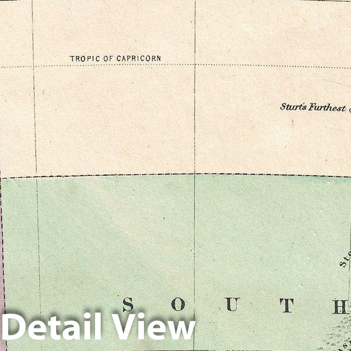 Historic Map : Johnson Map of Australia , 1862, Vintage Wall Art