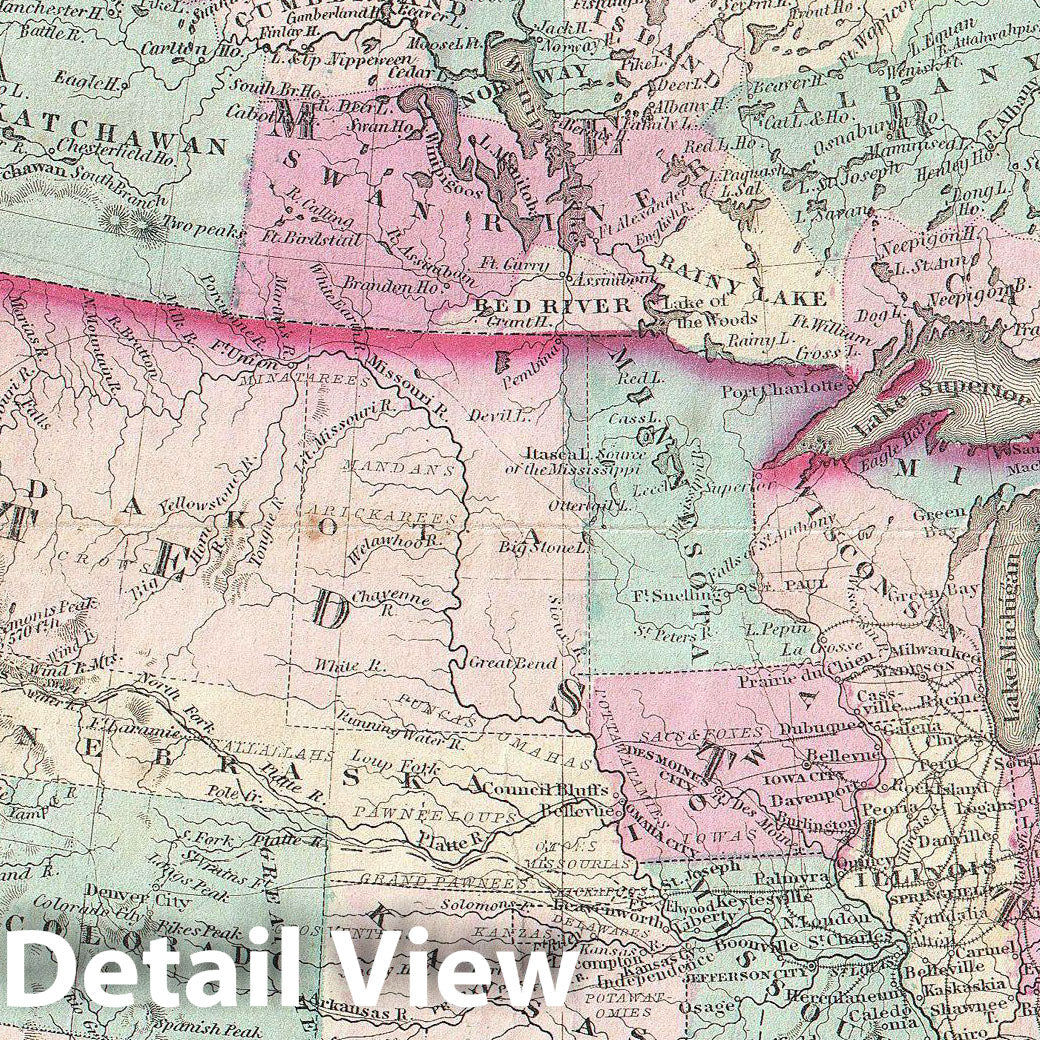 Historic Map : Johnson Map of North America, 1862, Vintage Wall Art
