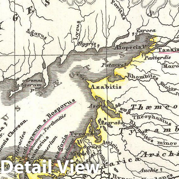 Historic Map : Spruner Map of The Black Sea and Adjacent Regions, 1865, Vintage Wall Art