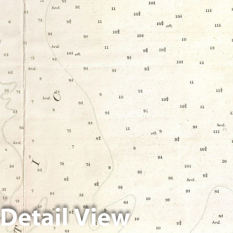 Historic Map : U.S. Coast Survey Map of Cape Lookout, North Carolina , 1866, Vintage Wall Art