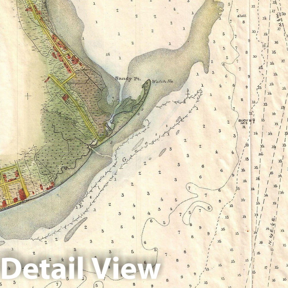 Historic Map : U.S. Coast Survey Map of New Haven, Connecticut , 1872, Vintage Wall Art