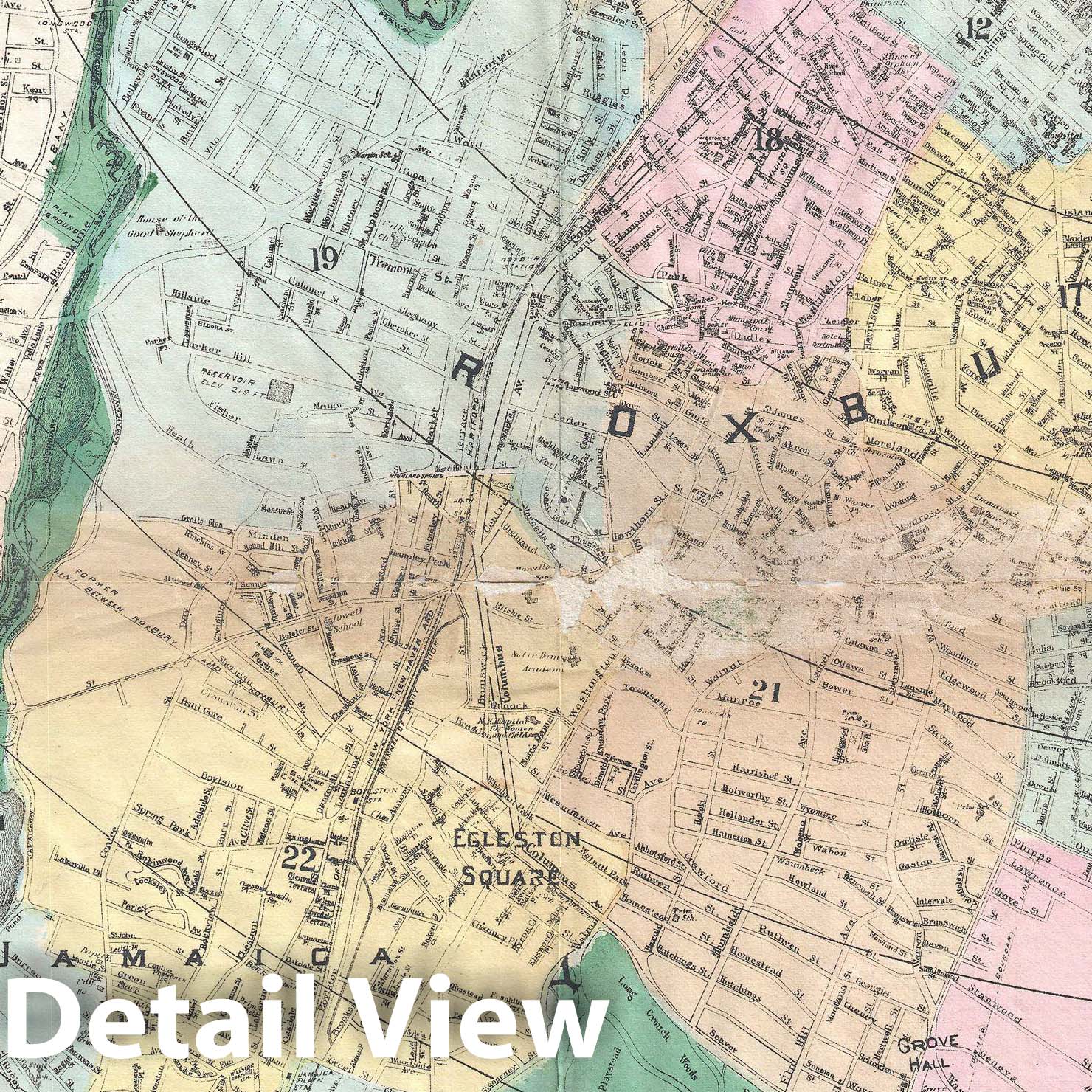 Historic Map : Sampson and Murdock Map of Boston, Massachusetts and Vicinity , 1896, Vintage Wall Art