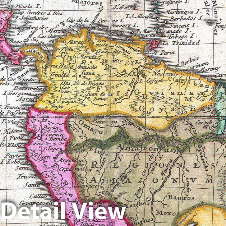 Historic Map : Homann Heirs Map of South & North America , 1746, Vintage Wall Art