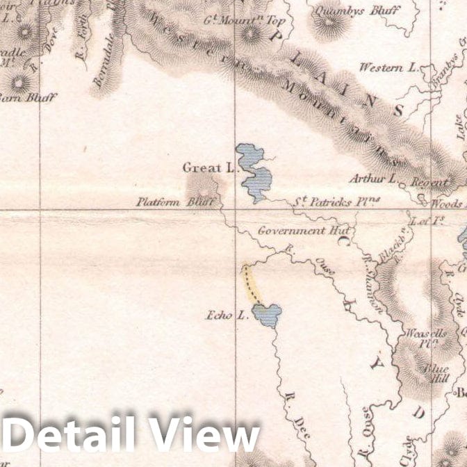 Historic Map : Dower Map of Van Dieman's LanArt Tasmania, 1837, Vintage Wall Art