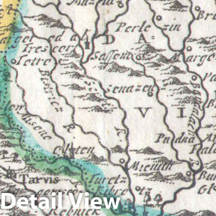 Historic Map : De La Feuille Map of Transylvania & Moldova, 1710, Vintage Wall Art