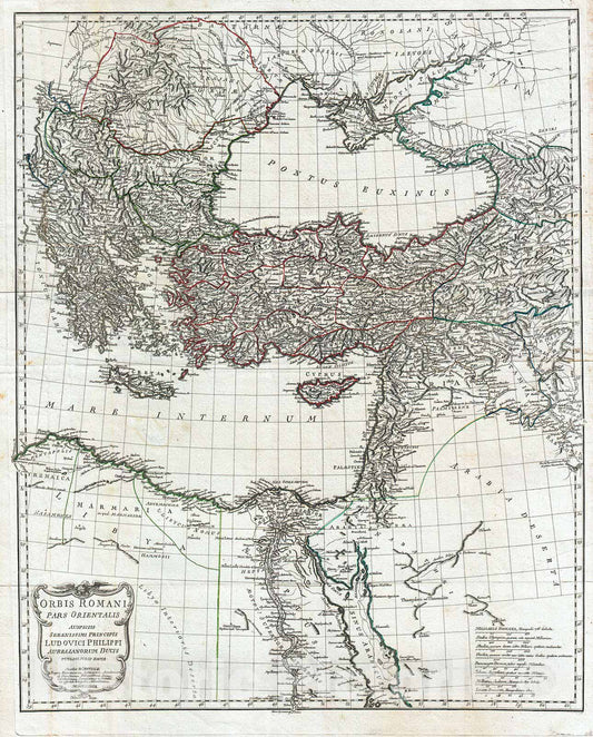 Historic Map : D'Anville Map of The Eastern Roman Empire, 1782, Vintage Wall Art